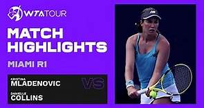Kristina Mladenovic vs. Danielle Collins | 2021 Miami Round 1 | WTA Match Highlights