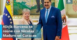 En su visita a Caracas, Venezuela, Alicia Bárcena se toma fotografía con Nicolás Maduro
