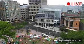 【LIVE】 Live Cam Place d'Youville - Quebec City | SkylineWebcams