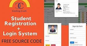 Student Registration + Login System PHP Project | CRUD Application in PHP| Free Source Code