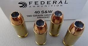 .40 Federal HST 180 gr Ammo Gel Test