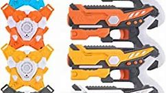 Ainek Laser Tag Sets with Gun and Vest - Adults & Kids Laser Tag Guns Set of 4 - Multi Player Lazer Tag Battle Game for Indoor and Outdoor - Infrared 0.9mW