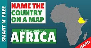Guess the Country Africa Map Quiz | Hard