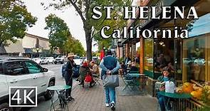 [4K] St. Helena - Napa Valley - California - Walking Tour