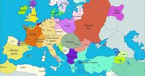 El mundo de 1000 años en Europa mapa 1000-2000