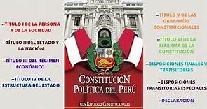 Constitución Política del Perú de 1993 audio, actualizada (2023).