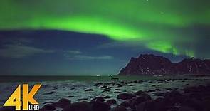 Incredible Aurora Borealis 4K UHD Relaxation Film - Real Time Northern Lights in Arctic, Norway