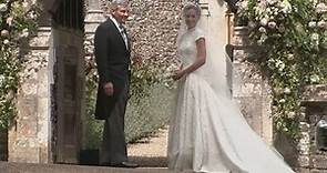 Pippa Middleton arrives at church for her wedding