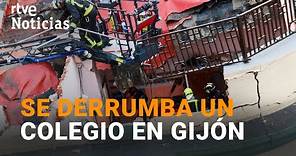 DOS TRABAJADORES MUERTOS tras el derrumbe del techo de un COLEGIO en GIJÓN | RTVE Noticias