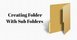 How to create folder and sub folder in windows 10