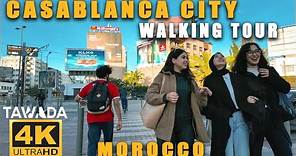 CASABLANCA city walking tour - Morocco 4K UHD