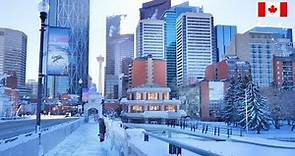4K🇨🇦 Discover CANADA - CALGARY After Snowfall City Walk