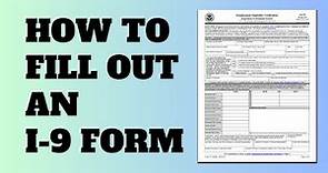How to Fill Out an I-9 Form