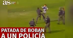 La patada de Boban a un policía serbio en un Estrella Roja-Dinamo de Zagreb | Diario AS
