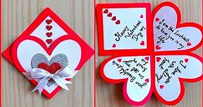 Easy and beautiful card for valentines day / valentines day card making very easy