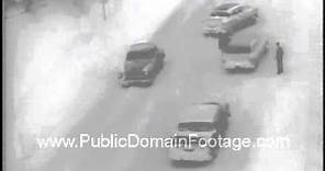 Blizzard of 1960 Blasts Eastern U.S. Public Domain Footage Newsreel PublicDomainFootage.com