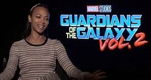 Zoe Saldana Discusses Guardians of the Galaxy Vol. 2 | IMDb EXCLUSIVE