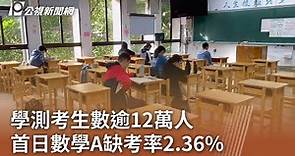 學測考生數逾12萬人 首日數學A缺考率2.36%｜20240120 公視中晝新聞