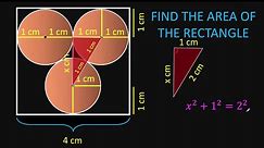 How to Find the Area of a Rectangle Enclosing Three Unit Circles Tangent Externally