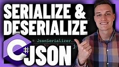 Using JSON IN C#! Serialization & Deserialization made easy!