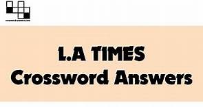 L.A. Times Crossword Answers for Wednesday, March 3, 2021 ( 2021-03-03 )
