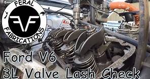 Valve lash check on a Ford Essex V6 Capri