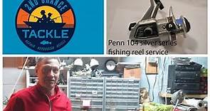 Classic Penn 104 Silver series spin fishing reel how to take apart and service
