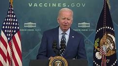 Watch: President Biden gets COVID-19 booster shot
