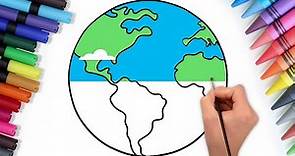 Drawing, Painting and Coloring Earth for Kids & Toddlers | Basic Drawing Tips | Chiki Art