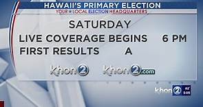 2022 Hawaii Primary Election Coverage