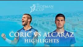 Borna Ćorić vs Carlos Alcaraz (Croatia vs Spain) Hopman Cup
