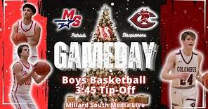 Millard South vs Columbus | Varsity Boys Basketball | 1st Annual MSM Christmas Live Broadcast