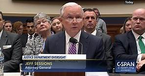 Campaign 2018-Attorney General Sessions Testimony at Oversight Hearing