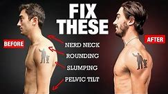 How to Fix Your Posture in 4 Moves! (PERMANENTLY)