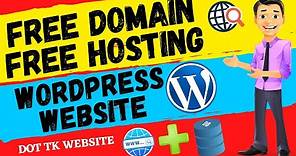 FREE Domain FREE Hosting! Build WordPress (Dot TK) Website