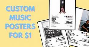 How To Print CUSTOM Music Posters For ONLY $1
