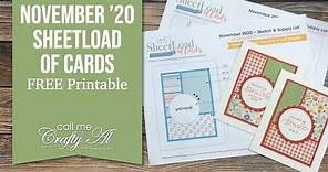 November 2020 SheetLoad of Cards | Debut & FREE Printable