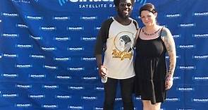 Jenny Eliscu with Michael Kiwanuka at Bonnaroo 2017