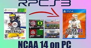 How to play NCAA 14 on PC for FREE! | EA College Football 25 | How to Install RPCS3 and Revamped Mod