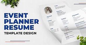 Event Planner Resume Template Design