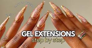 How To Do Gel X Nails at Home! | Prep Routine For Lasting Results | Pink Marble Nails Tutorial