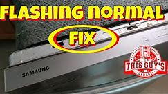 Samsung dishwasher flashing normal light fix