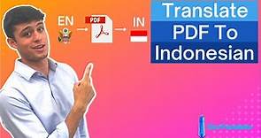 Translate PDF To Indonesian ⭐️ DocTranslator
