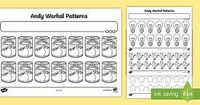 Worksheet Andy Warhol Patterns