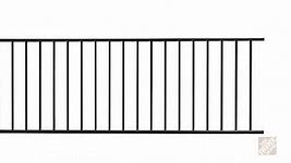 US Door and Fence Pro Series 32 in. H x 8 ft. W Spaced Bar Flat Metal Fence Panel F2GHDS93X32US