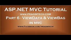 Part 6 ViewData and ViewBag in mvc
