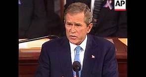 President George W. Bush addresses a Joint Congress about the War on Terror