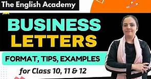 Business Letter | Business Letter Format, Examples, Tips | Writing Skills for class 11