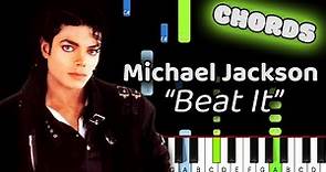 Beat It Michael Jackson Piano Tutorial Synthesia (chords)