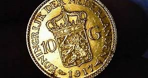 Dutch Gold 10 Gulden 1917 Coin